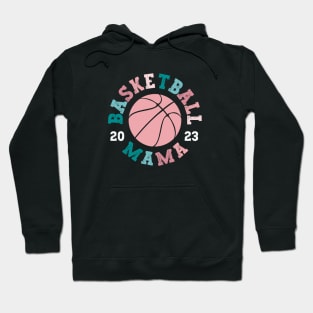 Basketball Mama 2023 Soft Colors around Ball Hoodie